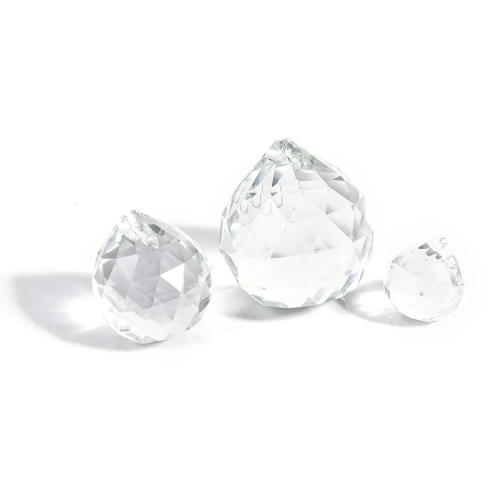 Домашний декор 20/30/40 мм прозрачный граненый стеклянный хрустальный шар призма