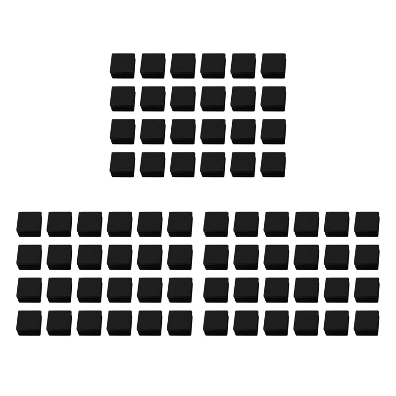 

72 шт. 30 мм X 30 мм пластиковая рифленая фототрубка вставка черная