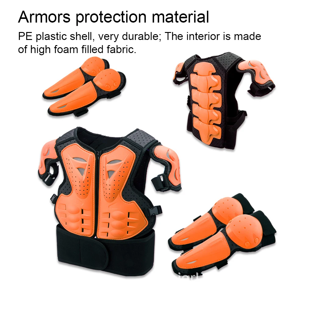 

Kid Full Body Armors Motocross Suit Guard Equipment Dirt Bike Skiing Chest Spine Elbow Knee Pad for Boys Girls