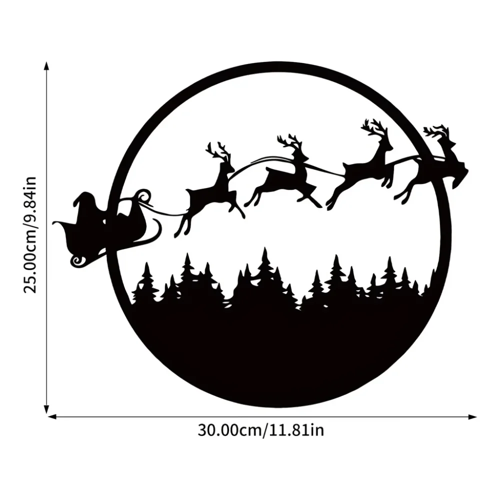 Рождественский Металлический Знак Праздничный Круглый Декор Для Праздника