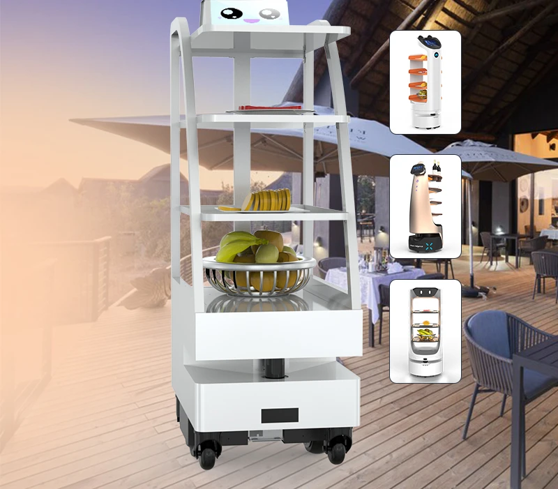 

4 Layer Delivery Shelves Waiter Roboter Restaurants Dining Room Use Robot Deliveries Vehicle Dish Delivery Robot