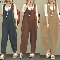 women cotton line ropmpers elegant solid sleeveless jumpsuits for women 7 colors backless overalls strapless playsuits female