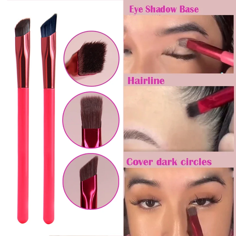 

Wild Eyebrow Brush Multifunction Simulated Eyebrow Hair Makeup Brush Contour Eyeshadow Concealer Square Make Up Brushes
