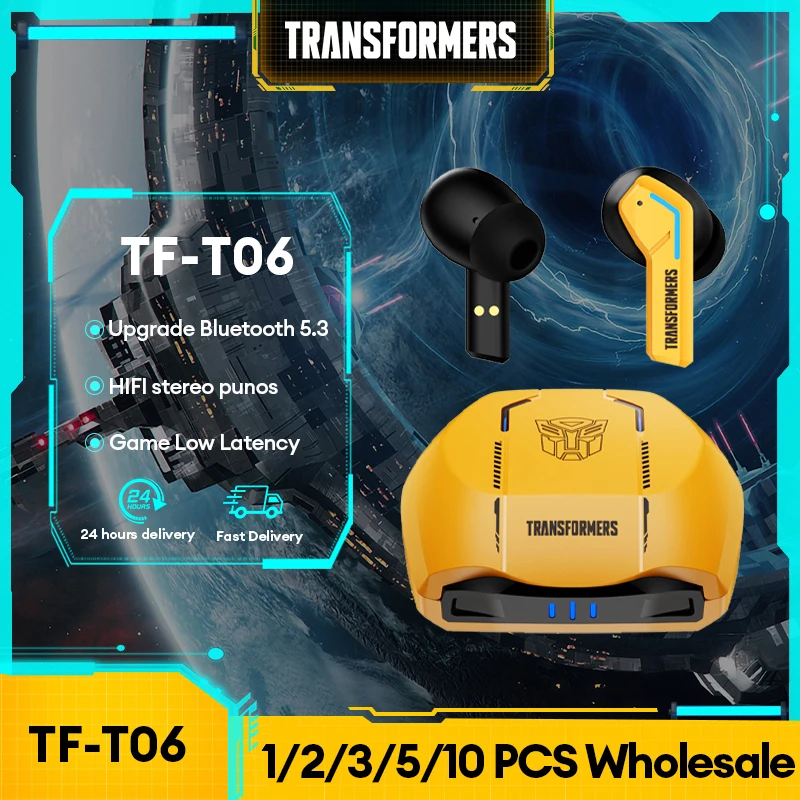 Игровые наушники Transformers Tf-t06 Tws с низкой задержкой и шумоподавлением