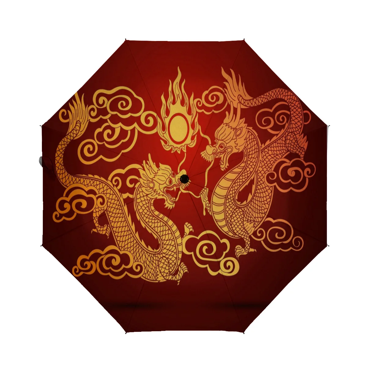 

Compact Small Mini Umbrella Automatic Japanese Traditional Dragon Asia Travel Folding Umbrella Collapsible Auto Open/Close Uv Pr