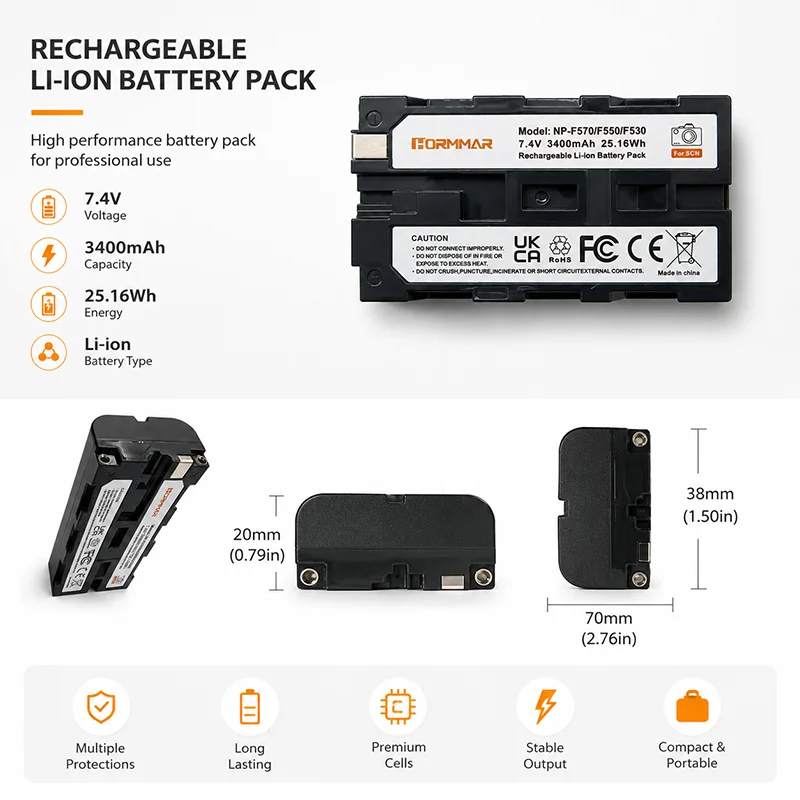 Аккумулятор для камеры NP-F550 NP F550 NP-F570 3200 мАч для Sony NP-F330 NP-F530 NP-F570 NP-F730 NP-F750 CCD-TRV81 CCD-RV100 L70 (art.: 3920db0d3e6ff) - 3920db0d3e6ff