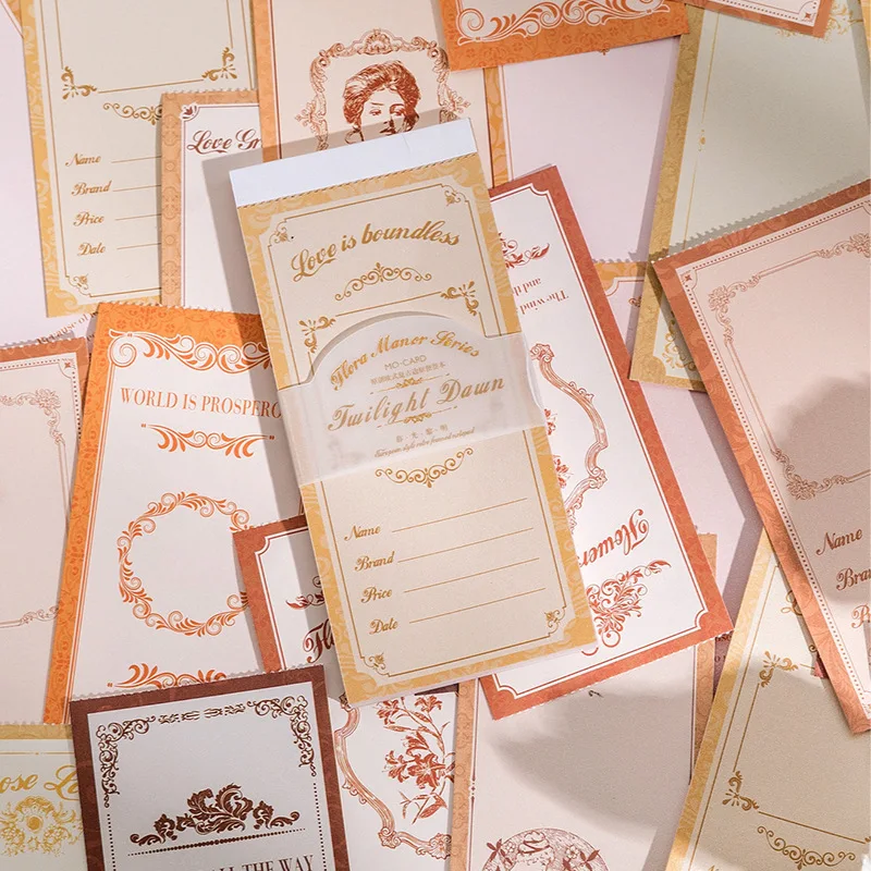 

30 packs wholesale Writing Paper European Pattern Border Literary Classics Simple Hand Curtain Decorative Notes Book6 styles