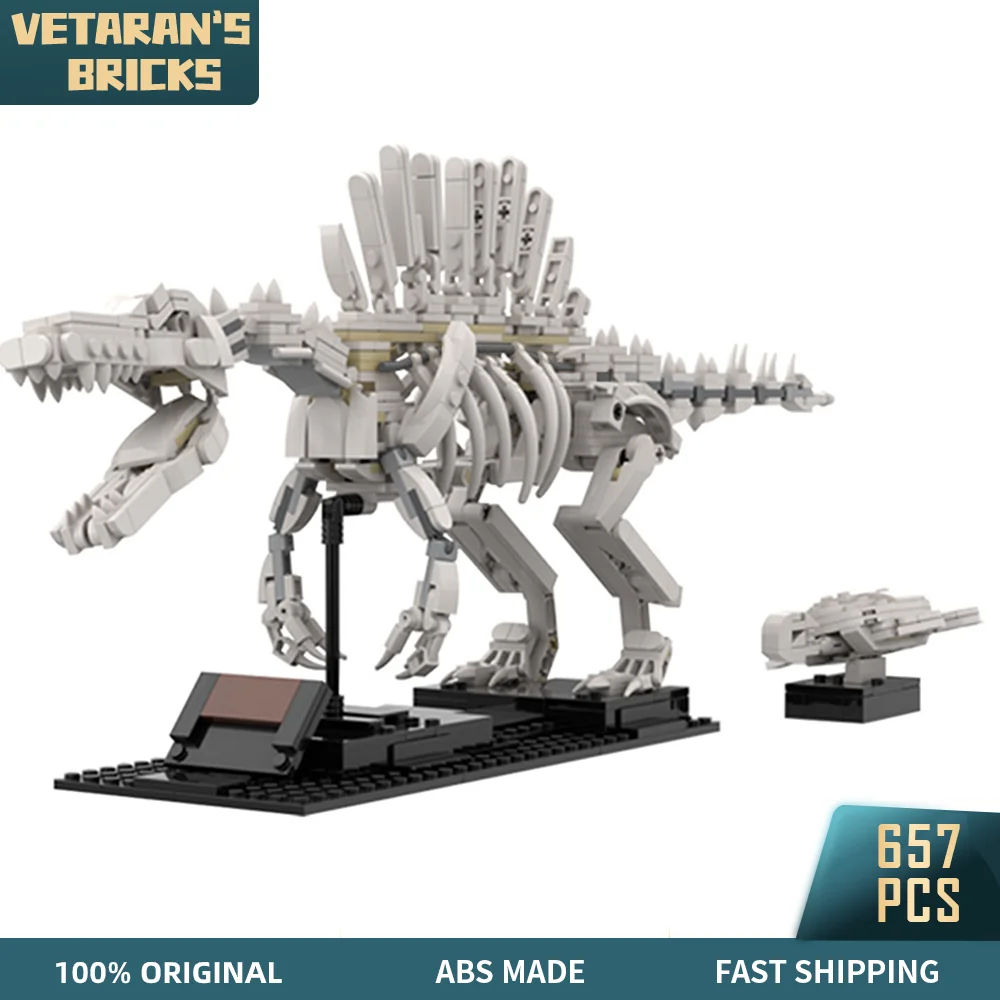 

MOC Dinosaur Spinosaurus Skeleton and Sea Turtle Model Animal Building Blocks Sets Construction Bricks Toy For Kid Festival Gift