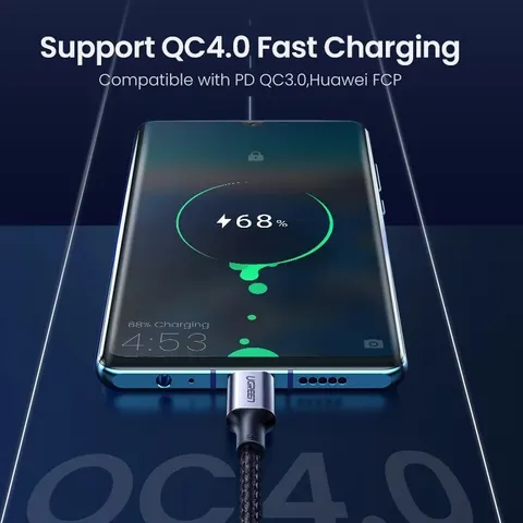 UGREEN 5A Кабель USB Type-C — USB C 100W Быстрая Зарядка Для Samsung Galaxy Z Fold S21 MacBook Pro — Кабель Для Быстрой Зарядки