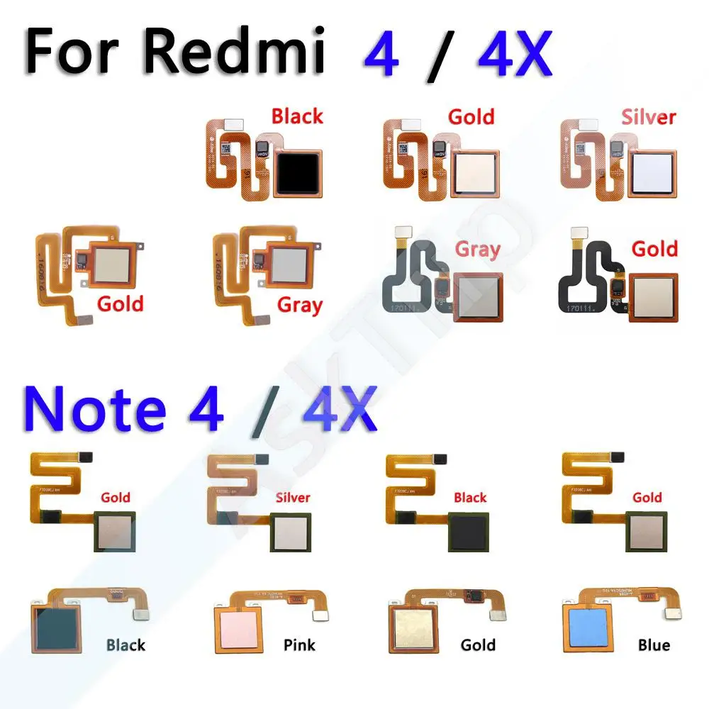

Original Home Button Back Touch ID Scanner Flex For Xiaomi Redmi Note 4 4x Pro Prime Plus Global Fingerprint Sensor Flex Cable