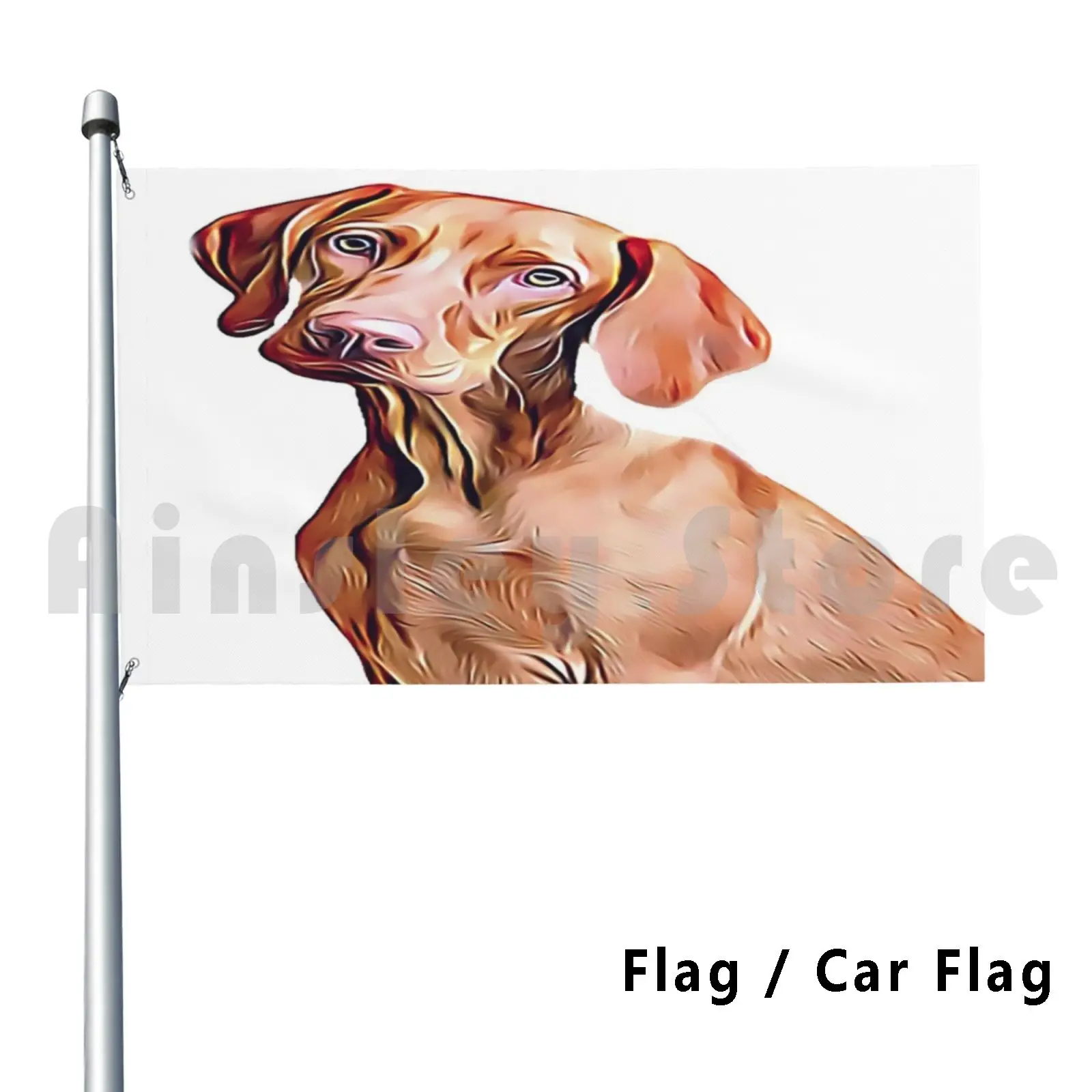 

Hungarian Vizsla Outdoor Decor Flag Car Flag Animal Vizsla Dog Pet Pointer Hungarian Nature Brown Summer Cute Canine