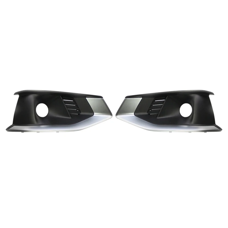 

1 Pair Front Bumper Fog Light Grilles Replacement For- A4 S-LINE S4 2008-2012 8K0807681C 8K0807682C