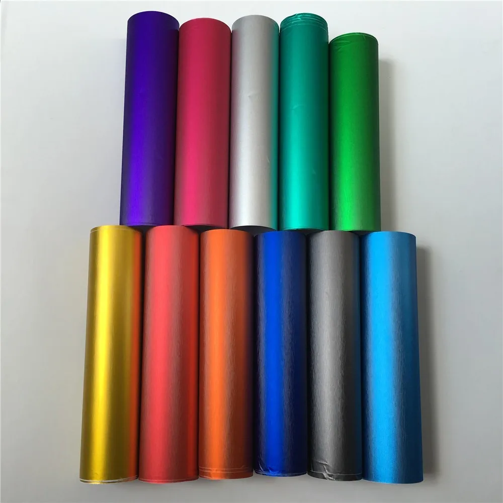 

Chrome Brushed Vinyl Wrap Film Car Wrapping Foil Sticker Sheet Air Bubble Free Bike Motor Computer Laptop Skin Phone Cover