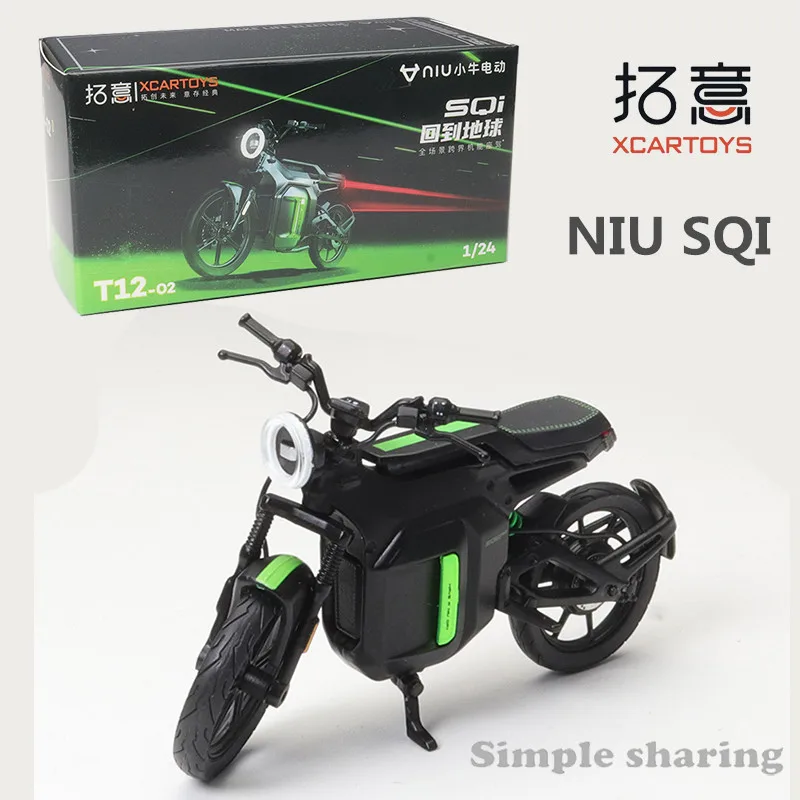 

XCarToys 1:24 Niu Technologies SQi Green Diecast Electric Bicycle Model Car