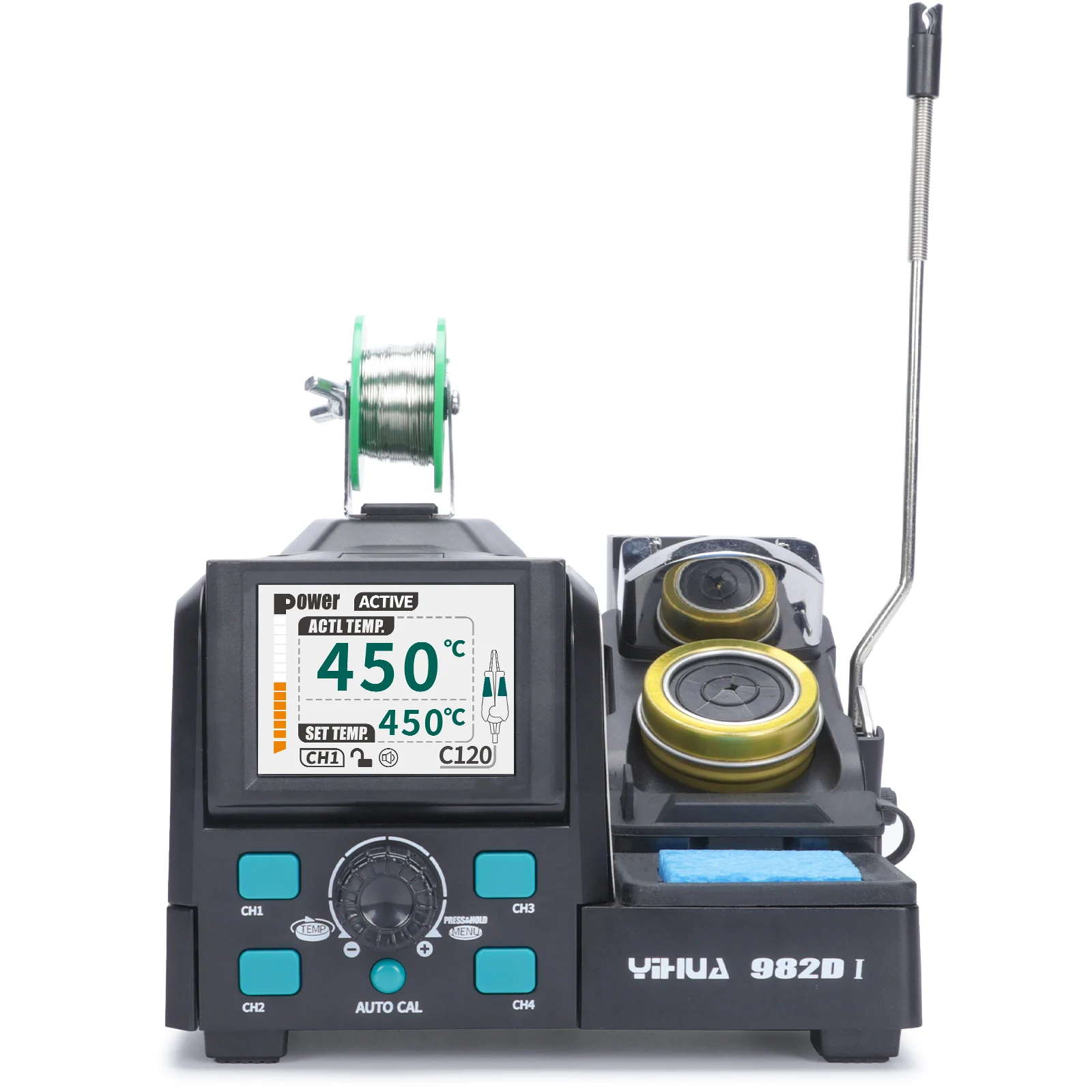 YIHUA 982D-I паяльная станция с быстрым нагревом C120 горячий пинцет железной ручкой