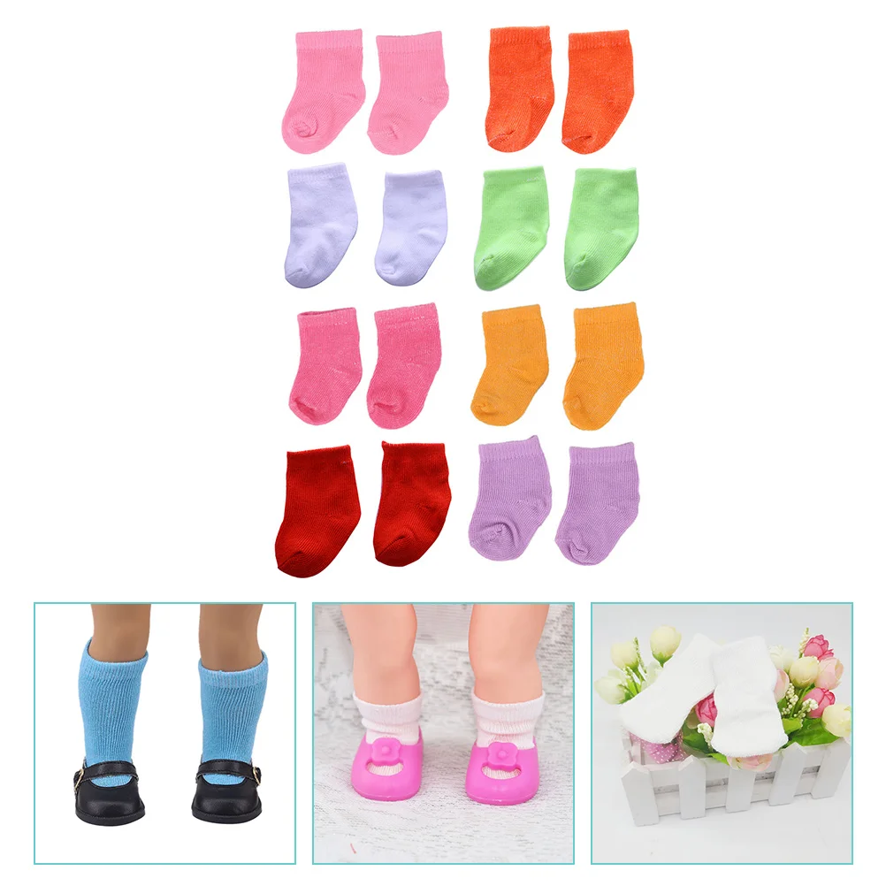 

8 Pairs of Photography Props Small Socks Toys Costume Ornament
