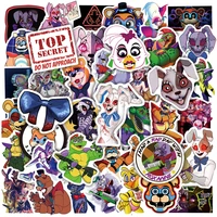 50pcs fnaf security breach cartoon game anime graffiti stickers for diy phone laptop chassis guitar gift party toy stickers