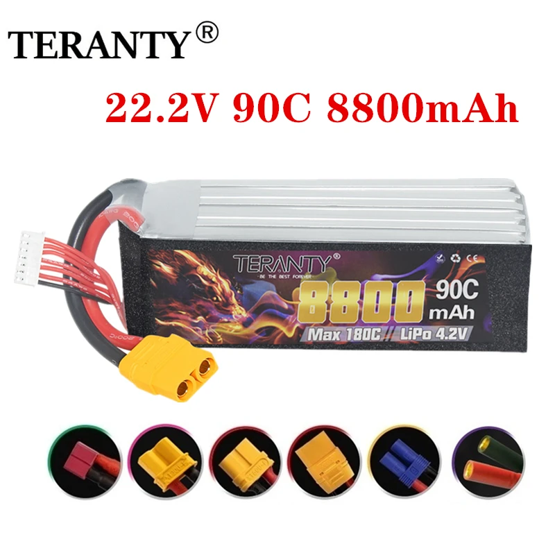 

RC FPV Racing Drone Battery TERANTY 4S 14.8V 8800mAh 90C Lipo Battery For UAV RC Helicopter FPV Car Boat Airplane Parts