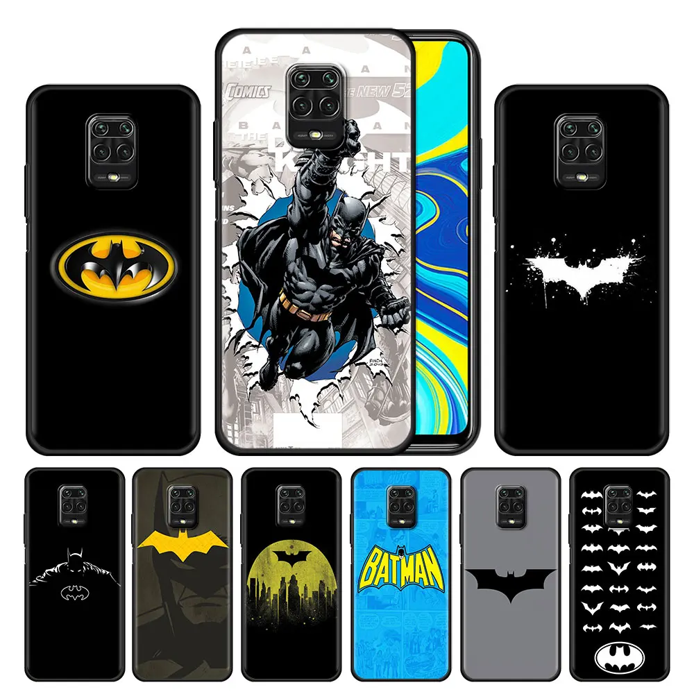 

Case Cover for Xiaomi Redmi Note 9 9s 8 8T 10 11 7A 9c 9T 10A 10c 11S Pro Shell Original TPU Capinha Funda Batman Fly Logo