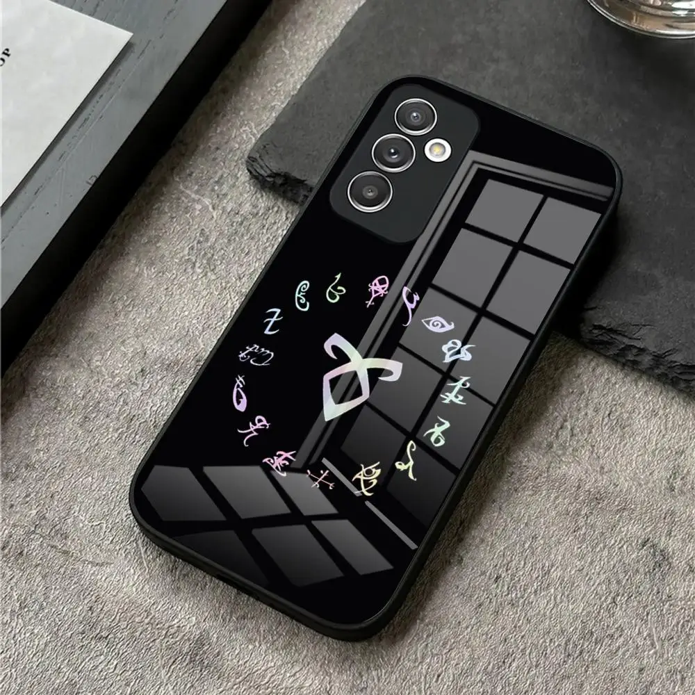 Чехол для телефона Shadowhunters S24 Ultra Samsung S23 Fe S25 S22 S20 S21 Plus Galaxy A54 A34 A24 A53 A16 Стеклянная