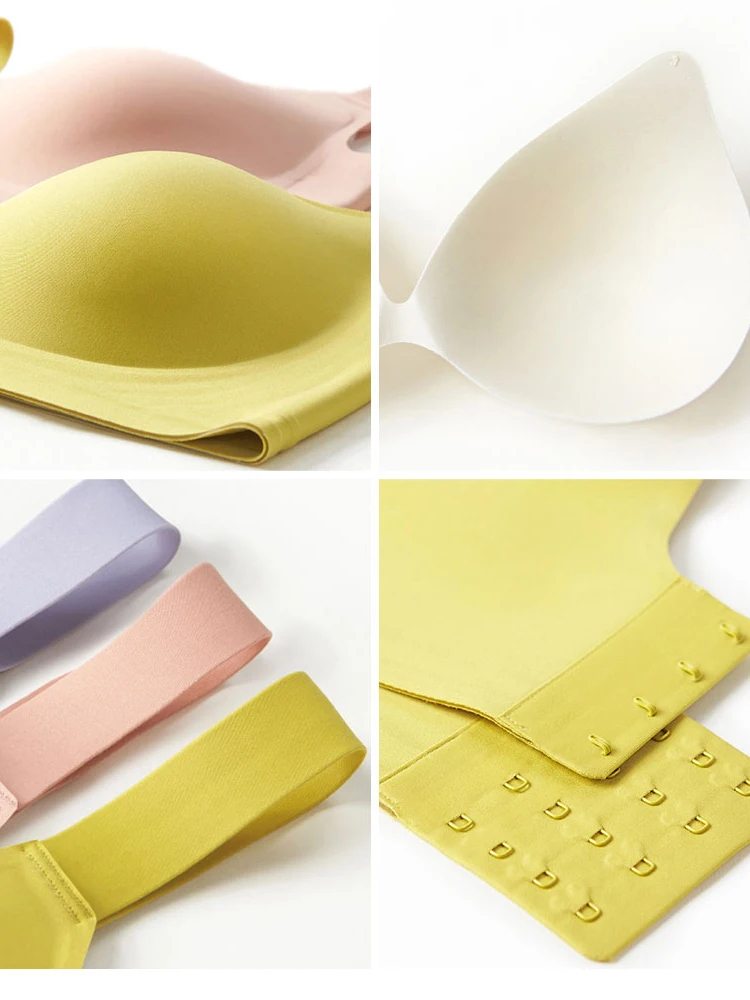 Sujiin Wireless Bras for Big Busted Women Sexy Plus Size Seamless Invisible Minimizer Push Up Bras Female Bralette Brassieres