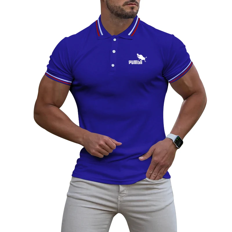 

Summer New Men's Casual Polo Shirt Short Sleeve Lapel Slim Fashion Color Men's High Quality Polo Shirt Plus Size