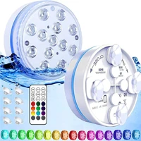 wireless submersible pool lights swimming pool accessories led waterproof pool lighting 13 led 16 colors with suction cup magnet