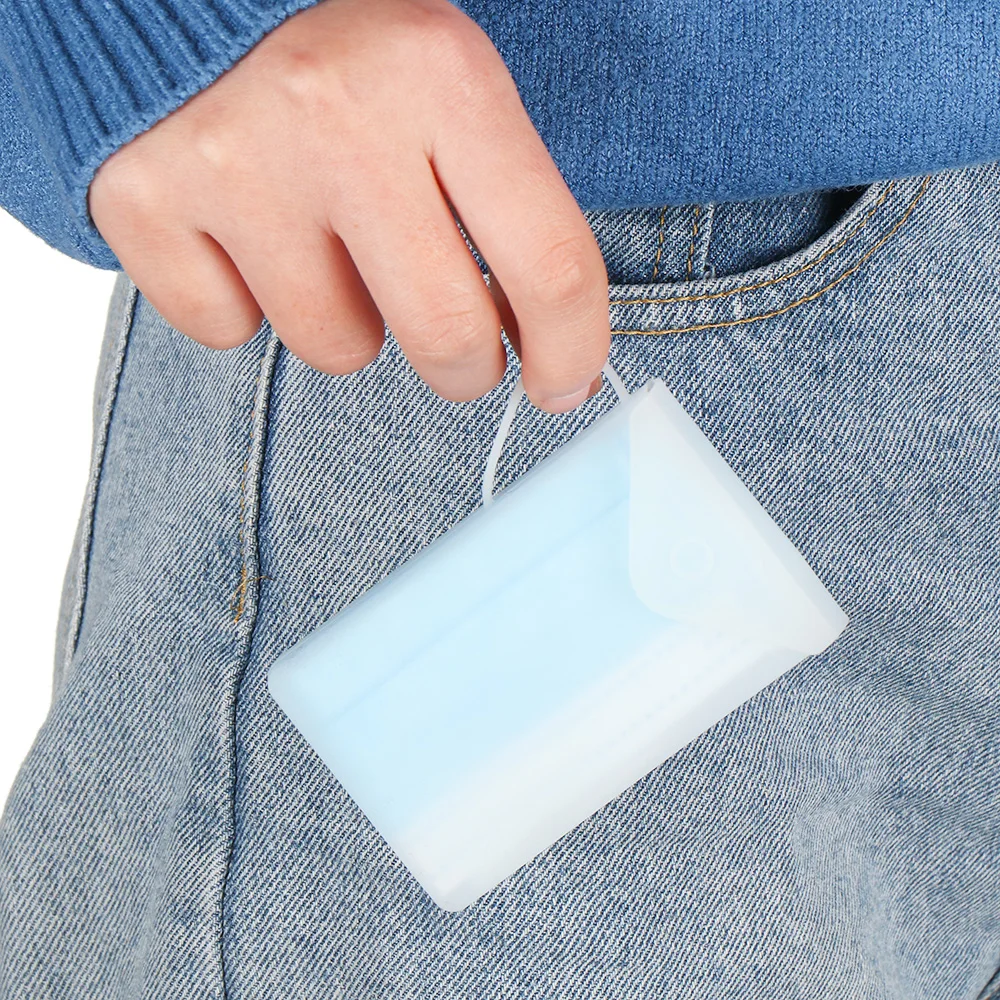 Временный силиконовый контейнер Пыленепроницаемый Чехол для маски на лицо