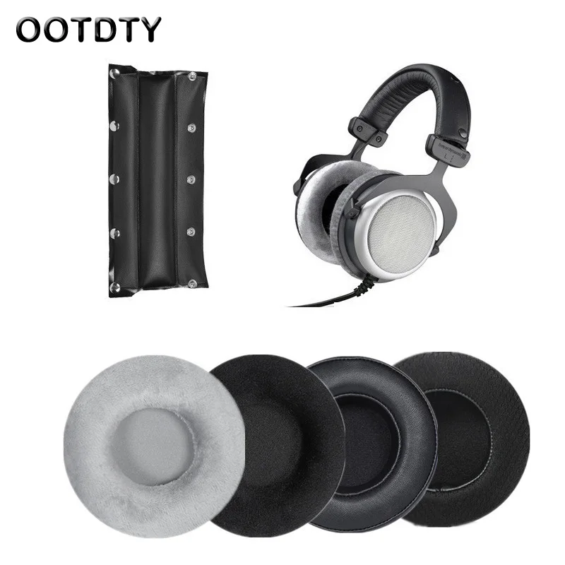 

1 Pair of Replacement Ear Pads Cushion Earmuffs Cover Parts Earpads Pillow Replacement for DT880 DT860 DT990 DT770 Headp