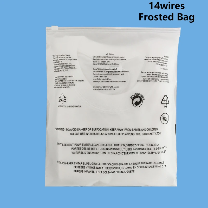 Матовые/Прозрачные сумки на молнии TETP, дорожный органайзер для хранения одежды, футболок, нижнего белья, с предупредительными словами, 50 шт.