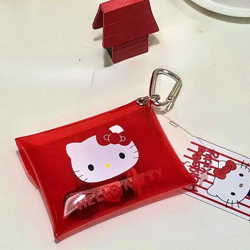 

Cute Cartoon Sanrio Transparent Jelly Coin Purse Summer Portable Hello Kitty Melody Kuromi Coin Purse