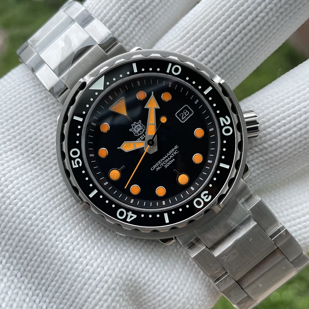 

Steeldive SD1975T Black Dial Ceramic bezel 30ATM 300m Waterproof 47.5MM Steel Case NH35 Automatic Tuna Men Dive watch