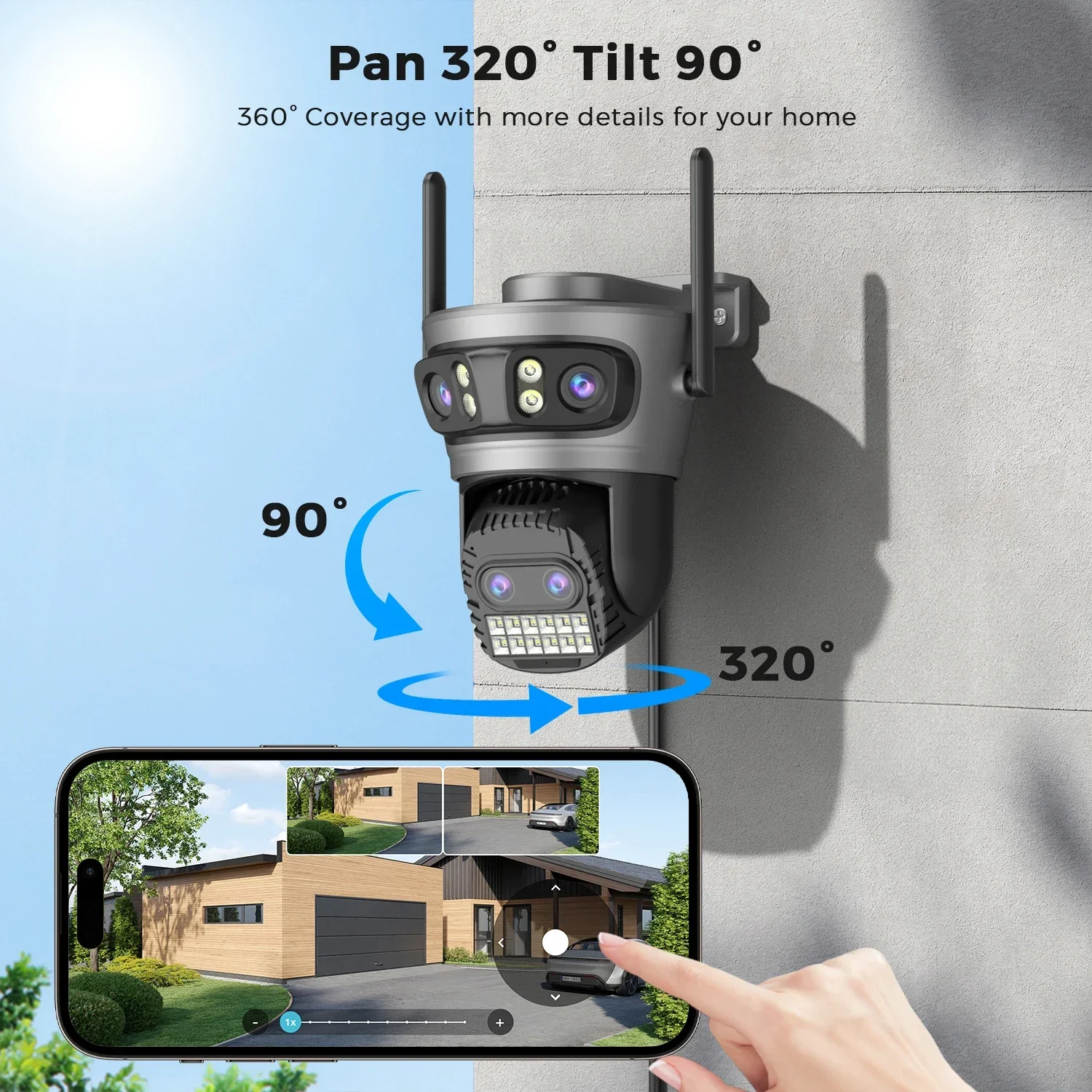 HAMROLTE 8K 20MP PTZ камера видеонаблюдения