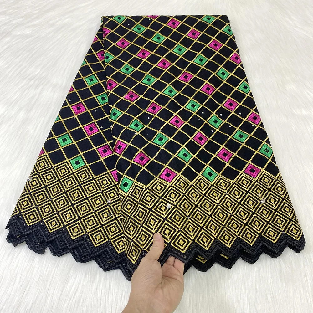 

Черная французская нигерийская швейцарская вуаль кружевная ткань 2023 Новинка Высокое качество французская швейцарская вуаль кружевная тка...