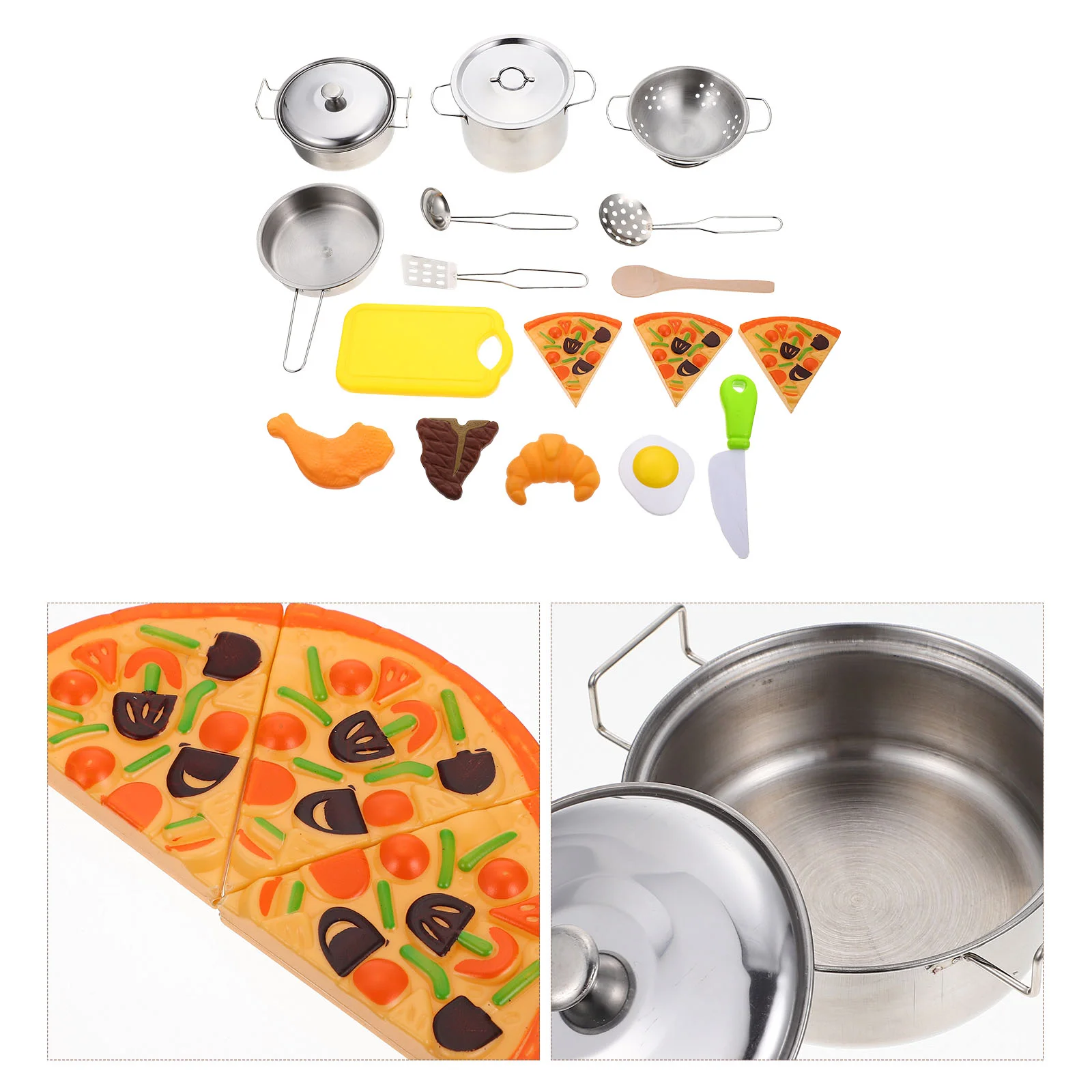 

Kids Kitchen Cooking Play Toy Pretend Toys Set Cookware Sets Playset Real Pans Pots Utensils Role Chef House Toddlers Cutting