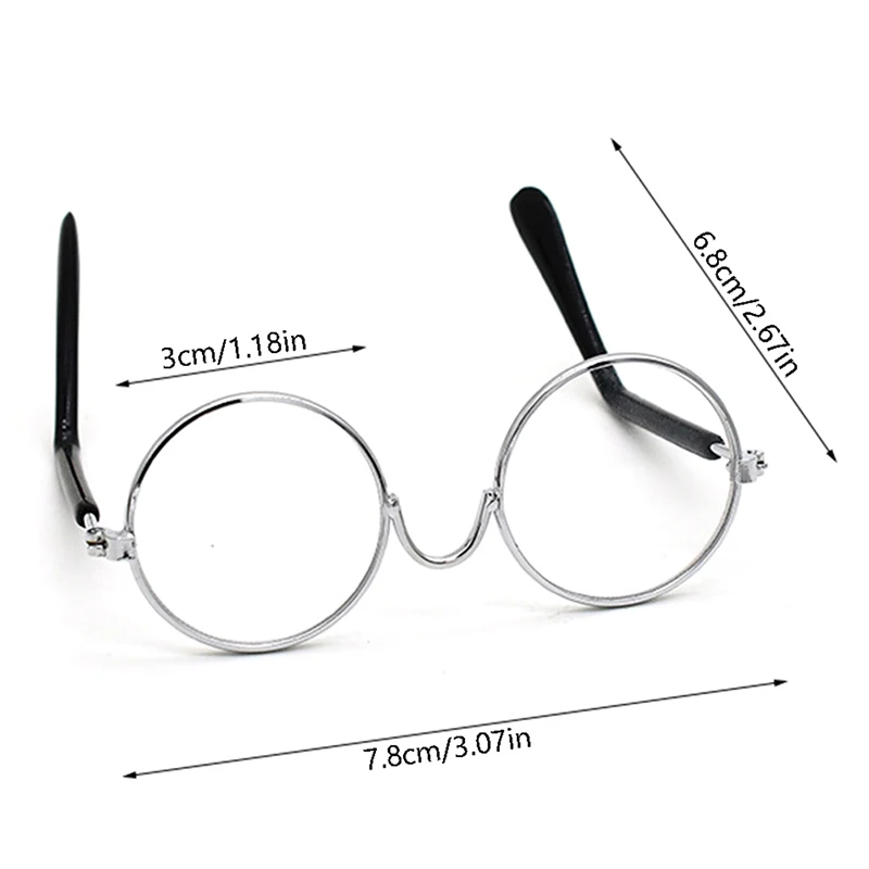 

1 шт. кукольные очки, высококачественные кукольные очки, 15 цветов, прозрачная оправа для линз, очки, аксессуары для глаз