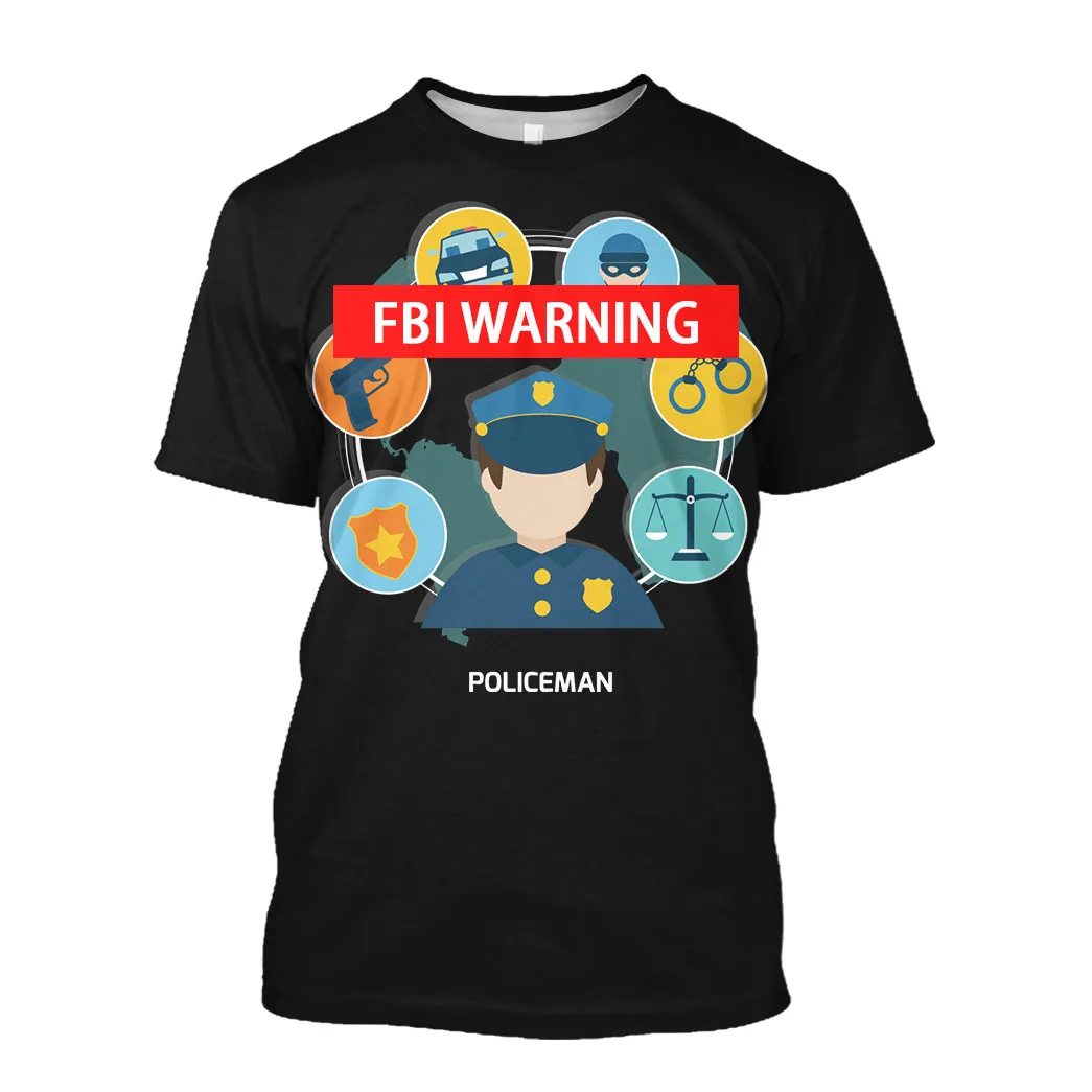 

Jumeast Manga 3D Graphic Funny T Shirts Printed FBI WARNING T Shirt Plus Size Fashion Anime Clothes Uniform Sweats Quackity Tops