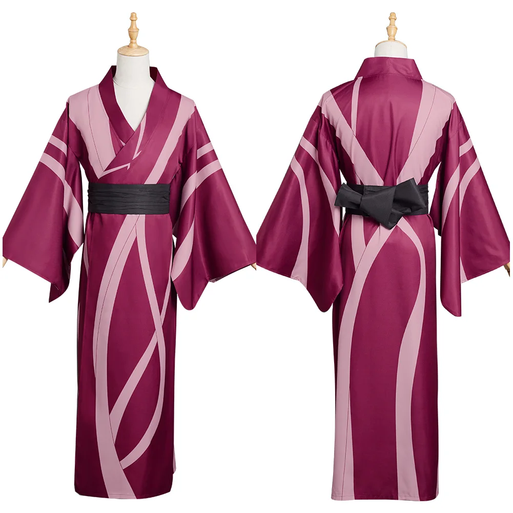 

Anime Demon Slayer Uzui Tengen Cosplay Costume Kimono Outfits Robe Halloween Carnival Suit