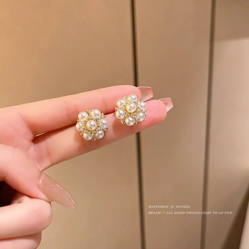 

JENZIEE S925 Silver Needle Pearl Popcorn Niche Earrings for Women Girls Fashion Simple Temperament Earrings TravelJewelry