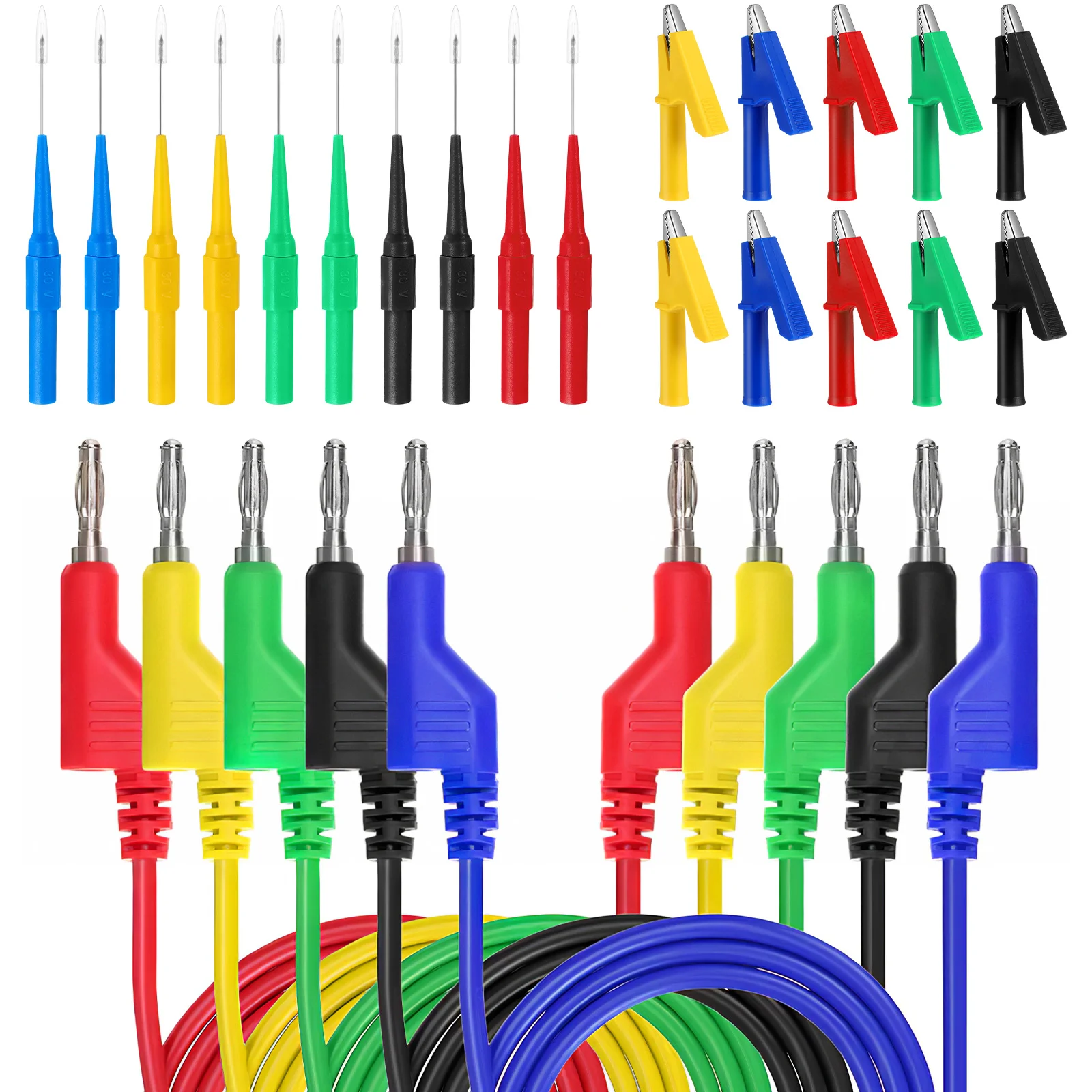 

Jumper Wire Kit Detection Tool Multimeter Test Leads Line Electrical Testing Tools Alligator Clips Supplies