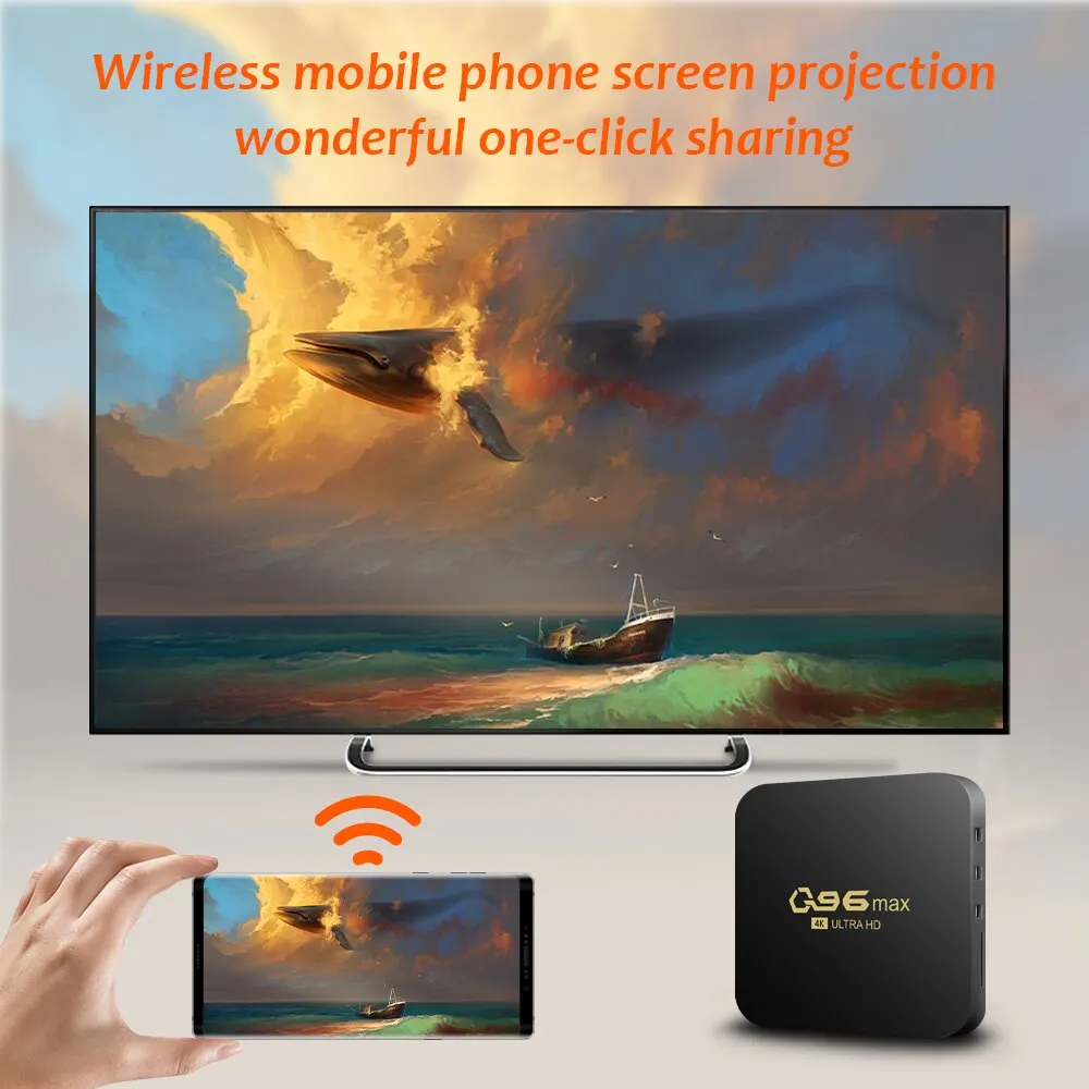 

Новинка, ТВ-Приставка Smart TV Q96 MAX с Wi-Fi, 4K, 2,4 дюйма, ТВ-приставка, Android 10,0, глобальный медиаплеер, Android, четырехъядерный процессор, Смарт ТВ-приставка, медиаплеер