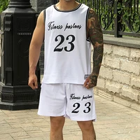 2022summer new men sports casual vest shorts suit fashion streetwear gym running outdoor basketball training clothing mens suit