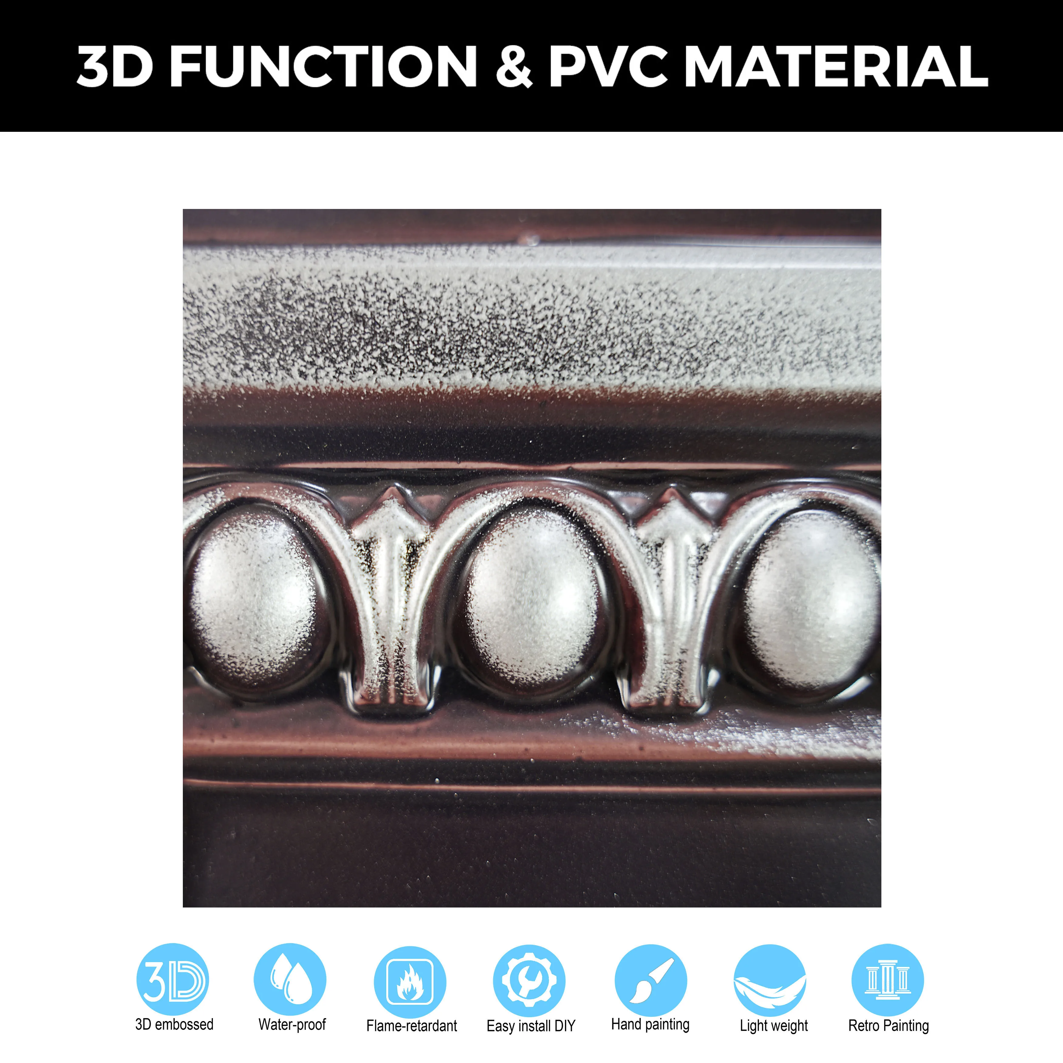 10 шт. настенная панель с 3D тиснением искусственная оловянная потолочная плитка