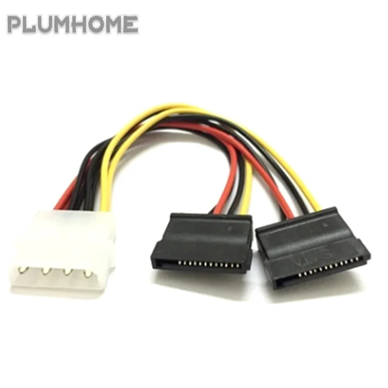 

4-контактный разъем IDE «папа» на 2-портовый сплиттер «мама» HDD кабель адаптера питания компьютерные кабели полезный адаптер