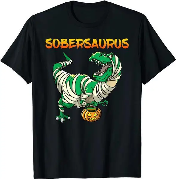

Sober October Sobersaurus T Rex Halloween Designated Driver T-Shirt