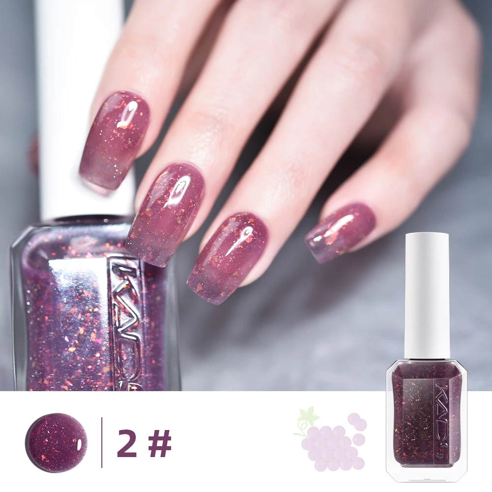 

KADS 11 мл Лак для ногтей флаки и светоотражающие блестки виноградный джем фиолетовый цвет маникюрный масляный лак для ногтей стеклянная буты...