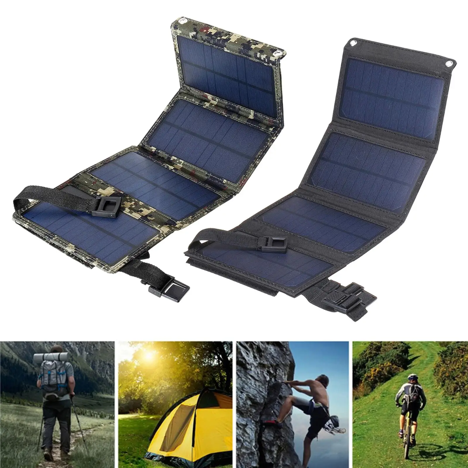 Складное зарядное устройство для мобильного телефона с солнечной панелью