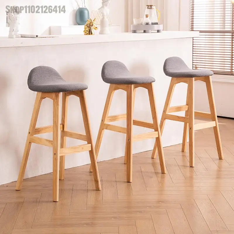 Барный стул современный минималистичный барный домашний высокий из массива