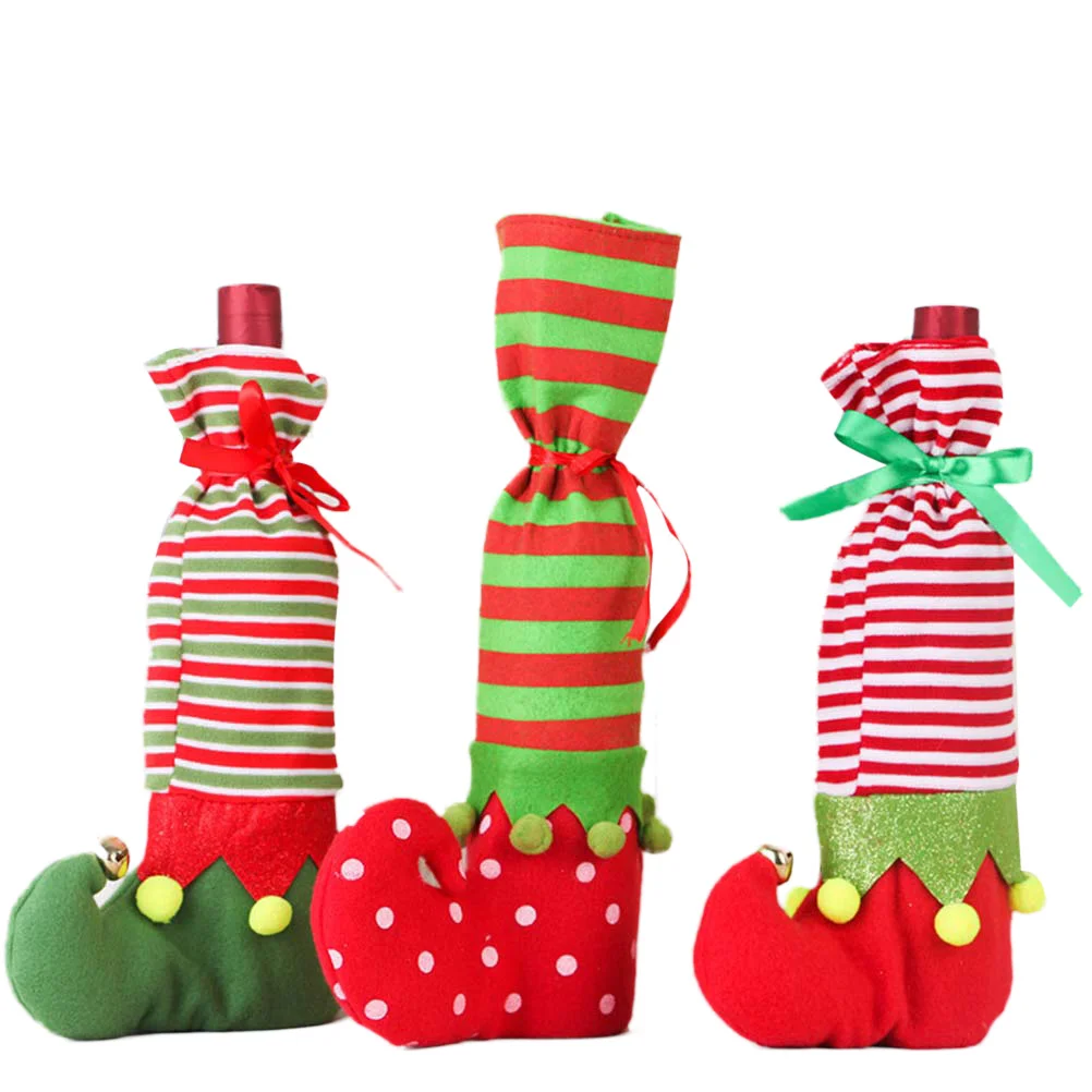 

3pcs Bottle Bags Creative for Festival Xmas Party Christmas