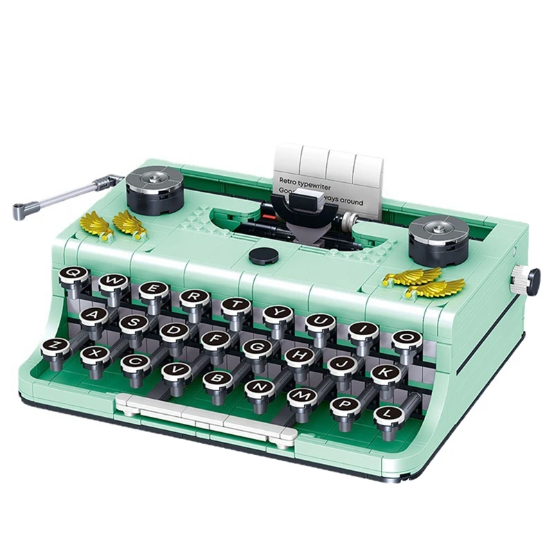

820Pcs Technical Expert Retro Typewriter Printer Model Building Block Simulation Assembly Bricks Toys DIY Gifts Set
